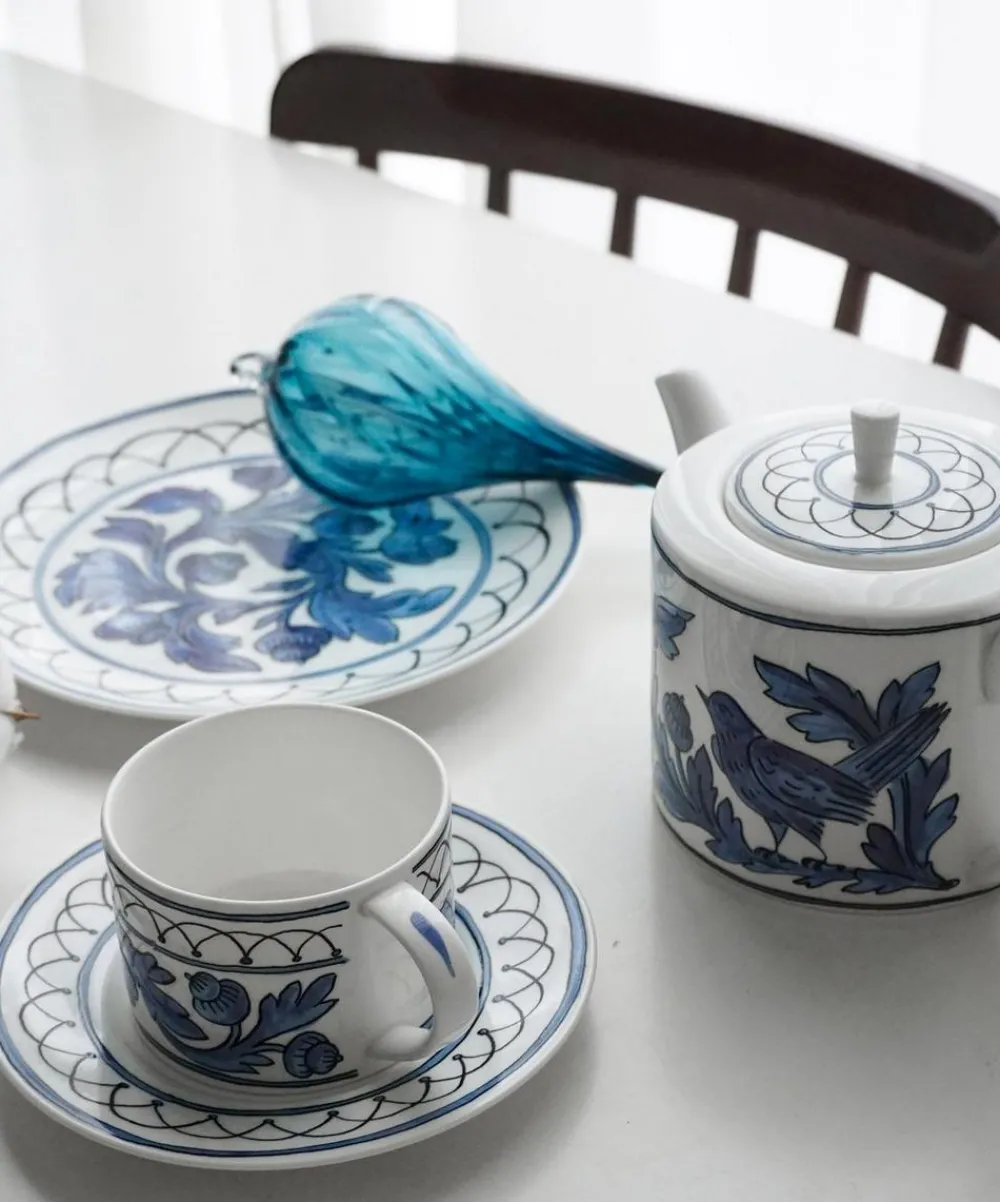 Twig New York Glass & Drinksware^Heritage Blue Bird Teapot
