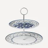 Twig New York Tableware^Heritage Blue Bird Two-Tiered Cake Stand