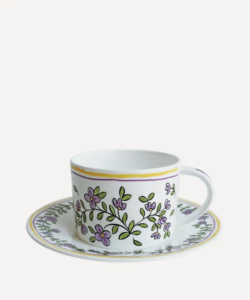 Twig New York Mugs^Heritage Forget Me Not Cup and Saucer