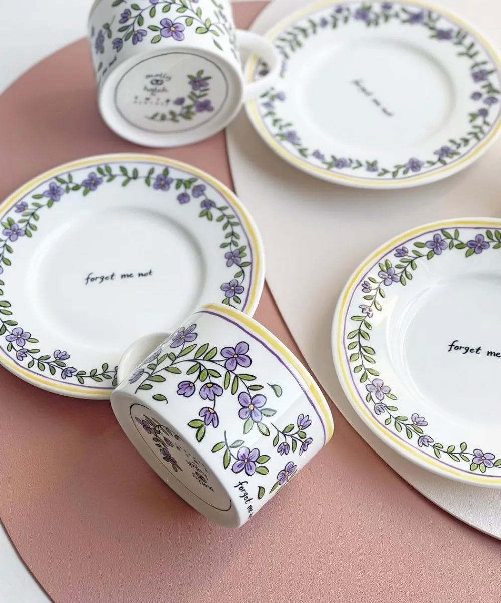 Twig New York Mugs^Heritage Forget Me Not Cup and Saucer
