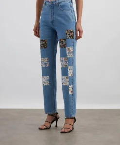 FANFARE Jeans^High-Waisted Liberty Square Patch Jeans