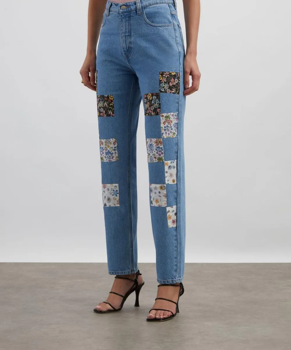 FANFARE Jeans^High-Waisted Liberty Square Patch Jeans