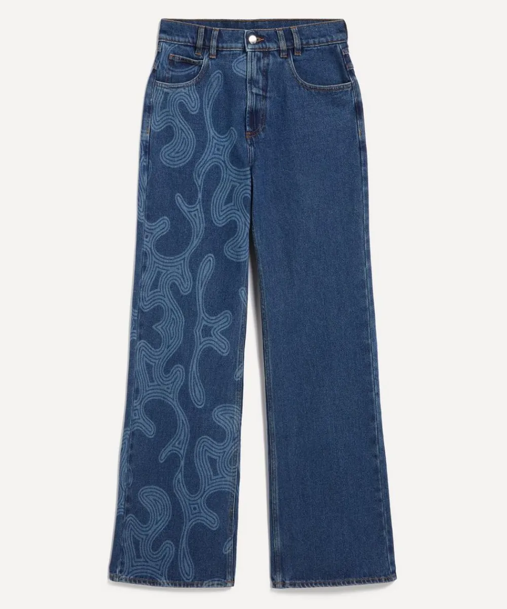 FANFARE Jeans^High-Waisted Wide-Leg Laser Jeans