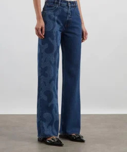 FANFARE Jeans^High-Waisted Wide-Leg Laser Jeans
