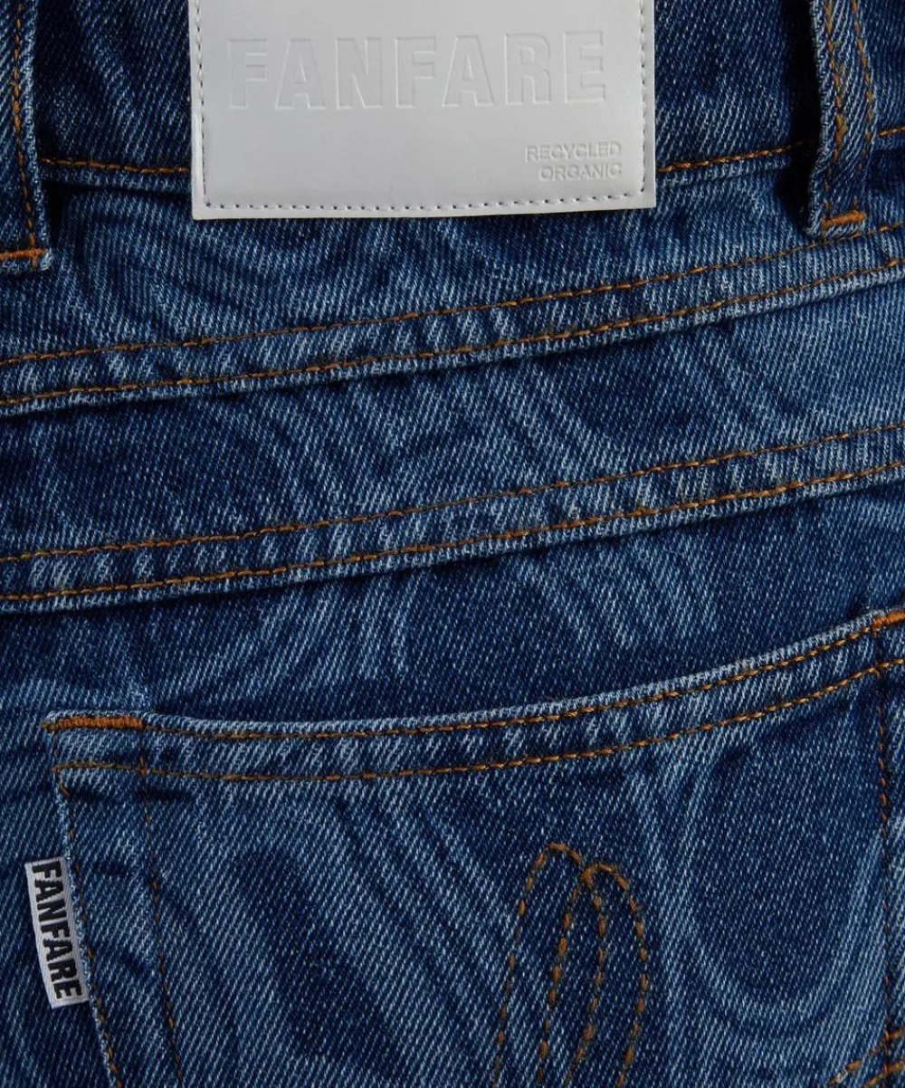FANFARE Jeans^High-Waisted Wide-Leg Laser Jeans