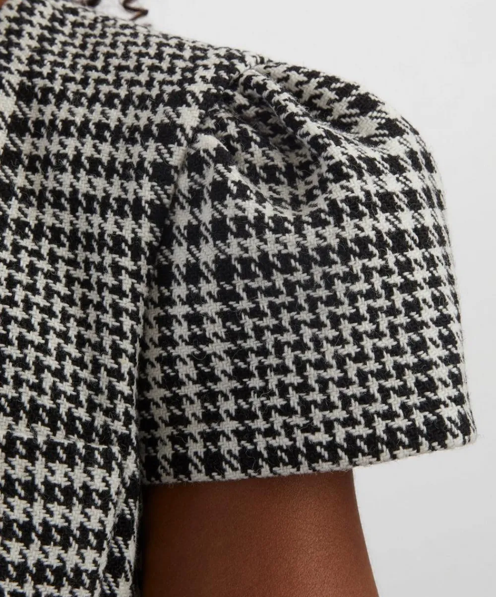 Self-Portrait Dresses^Houndstooth Tailored Midi Dress