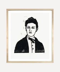 John Derian Wall Art^Hugo Guinness Rimbaud Poet Linocut Unframed Print