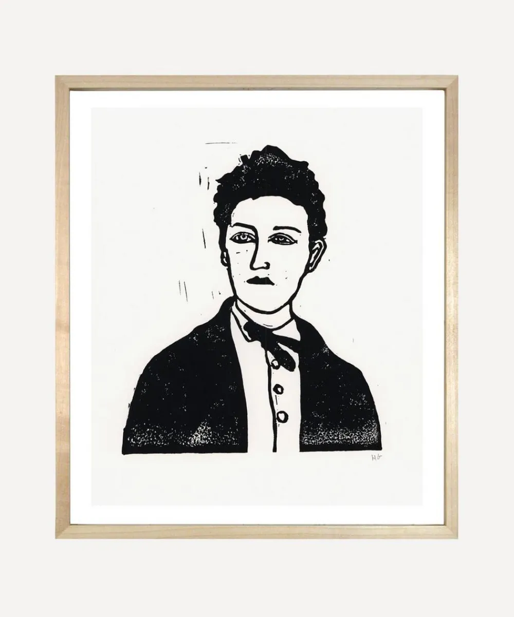 John Derian Wall Art^Hugo Guinness Rimbaud Poet Linocut Unframed Print