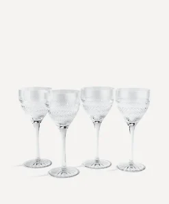 Soho Home Glass & Drinksware^Huxley Cut Crystal Red Wine Glass Set of Four
