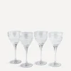 Soho Home Glass & Drinksware^Huxley Cut Crystal White Wine Glass Set of Four
