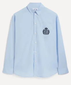 Sporty & Rich Tops^H&W Crest Oversized Shirt