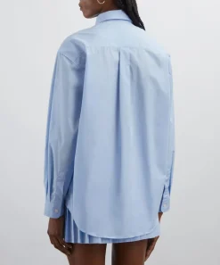 Sporty & Rich Tops^H&W Crest Oversized Shirt