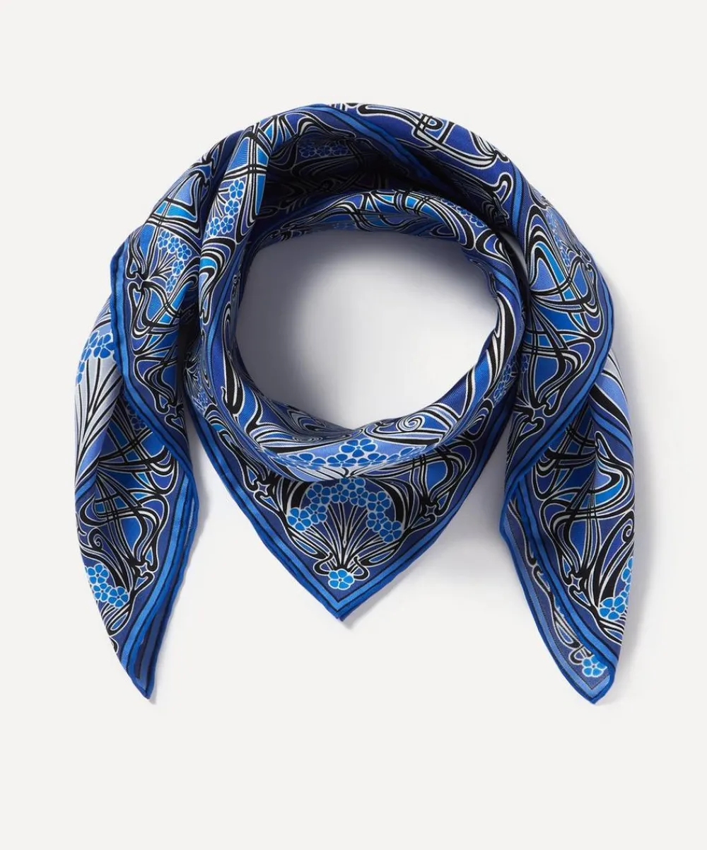 Liberty Scarves^Ianthe 70 x 70cm Silk Twill Scarf