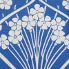 Liberty Interiors Furnishing Fabrics^Ianthe Bloom Stencil Chiltern Linen in Lapis