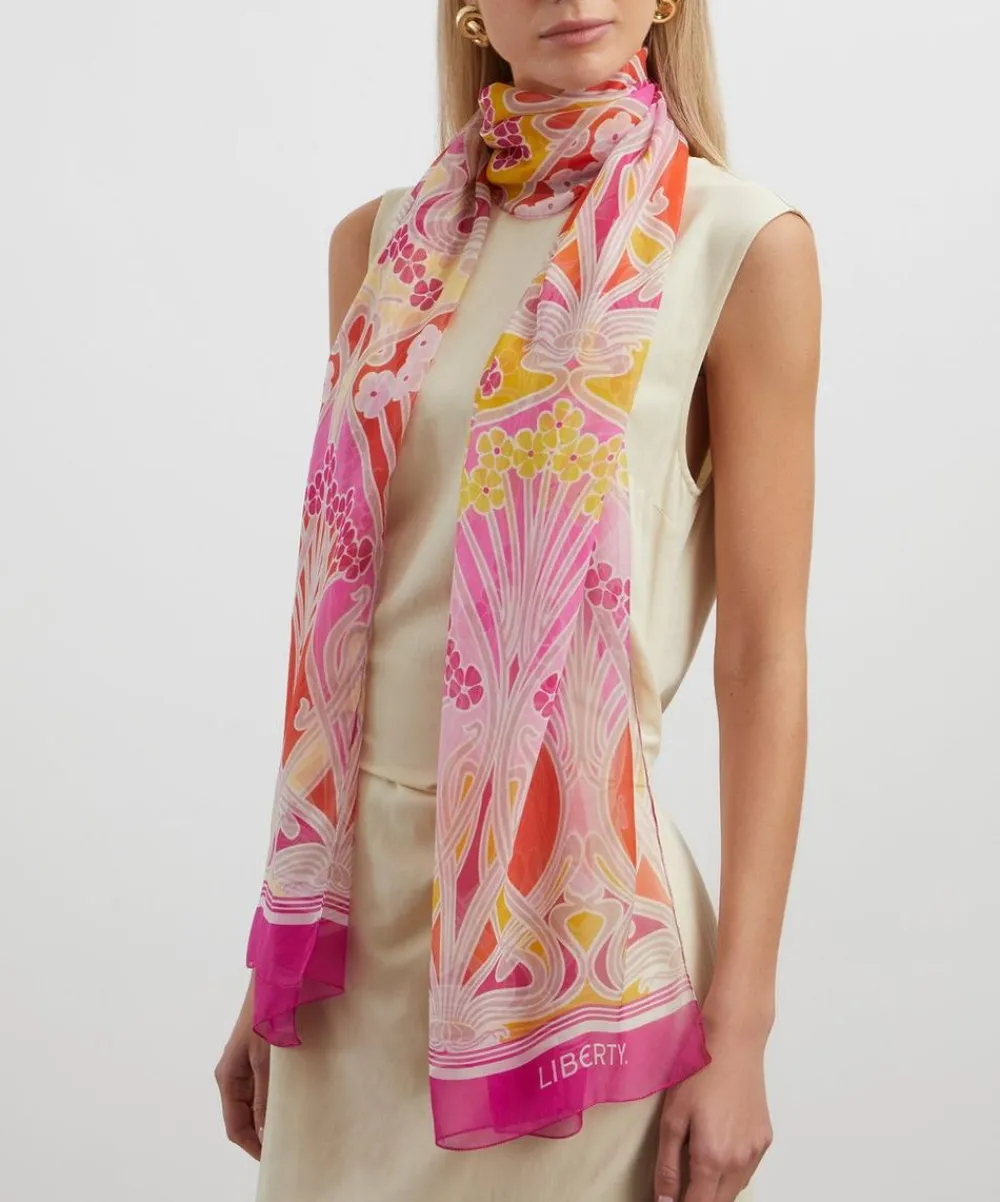 Liberty Scarves^Ianthe Long 70x200 Silk Chiffon Scarf