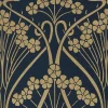 Liberty Interiors Wallpaper^Ianthe Mono Wallpaper in Lapis