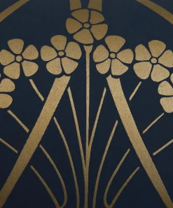 Liberty Interiors Wallpaper^Ianthe Mono Wallpaper in Lapis