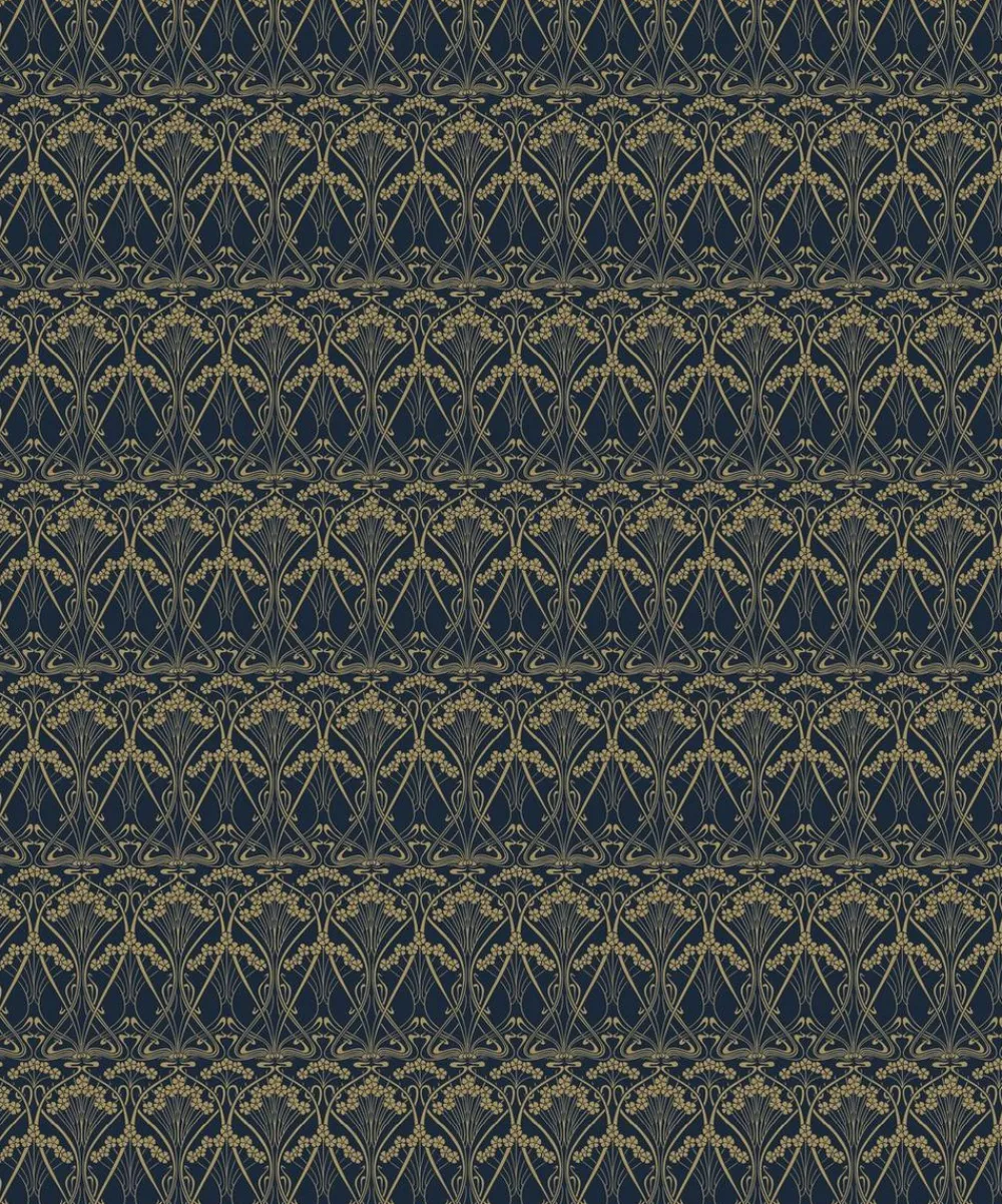 Liberty Interiors Wallpaper^Ianthe Mono Wallpaper in Lapis
