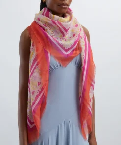 Liberty Scarves^Ianthe 140x140 Cashmere-Silk Scarf