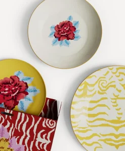 Lisa Corti Tableware^Indian Tiger Porcelain Plate Set of 3