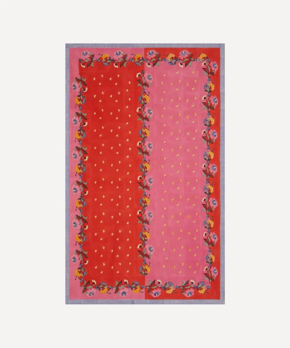 Lisa Corti Tableware^Indonesian Red Rose 180x270cm Tablecloth
