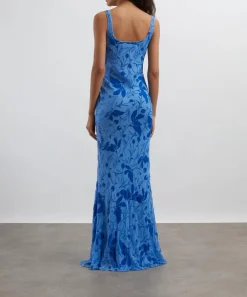 Rat & Boa Dresses^Inez Silk Devoreé Maxi Dress