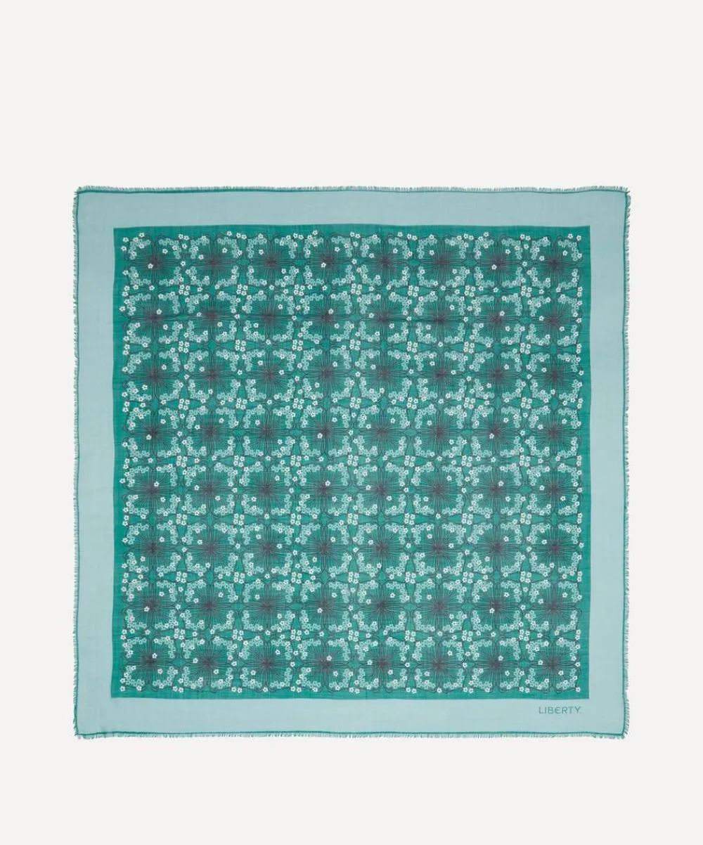 Liberty Scarves^Iphis Meadow 135X135 Wool-Silk Scarf