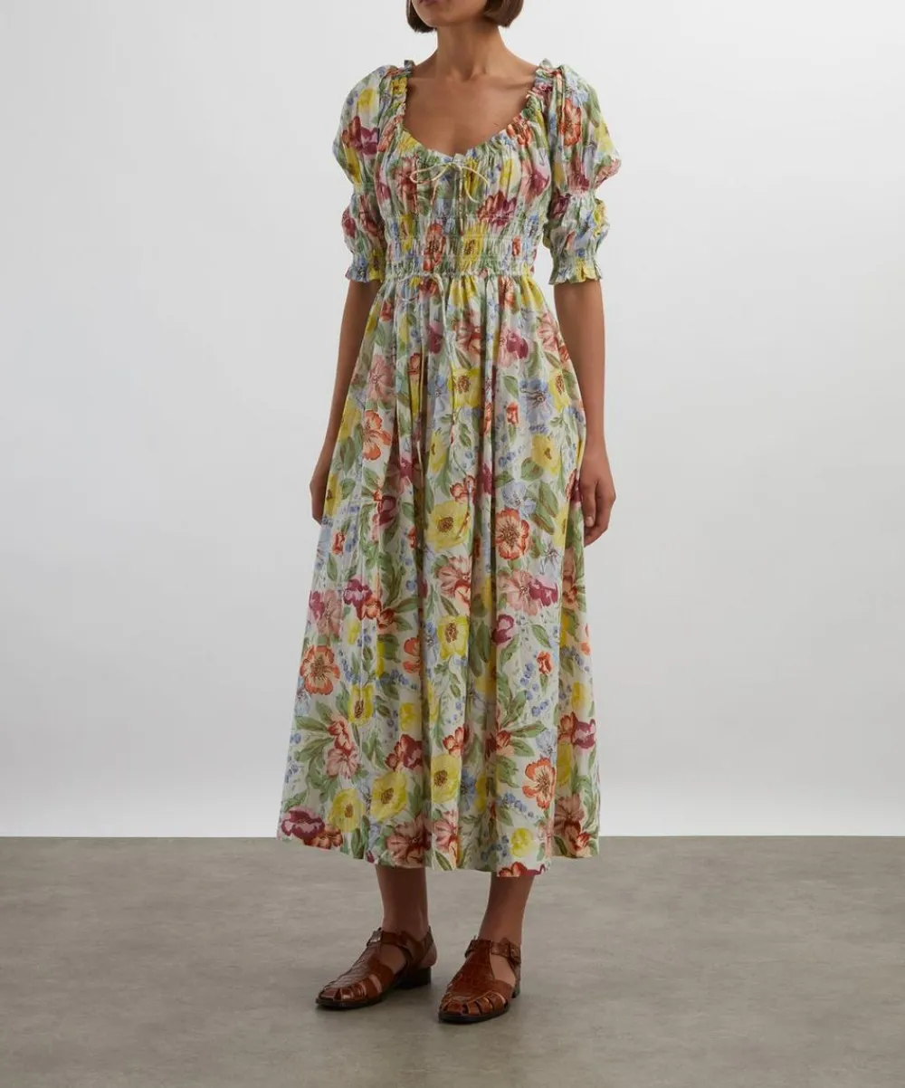 DÔEN Dresses^Ischia Blanc Anemone Bloom Dress