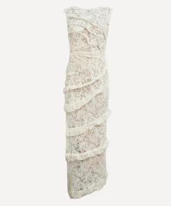 Georgia Hardinge Dresses^Ivory Spiral Floor-LengthDress