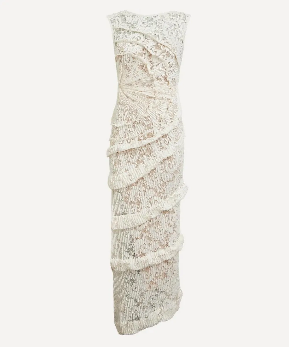 Georgia Hardinge Dresses^Ivory Spiral Floor-LengthDress
