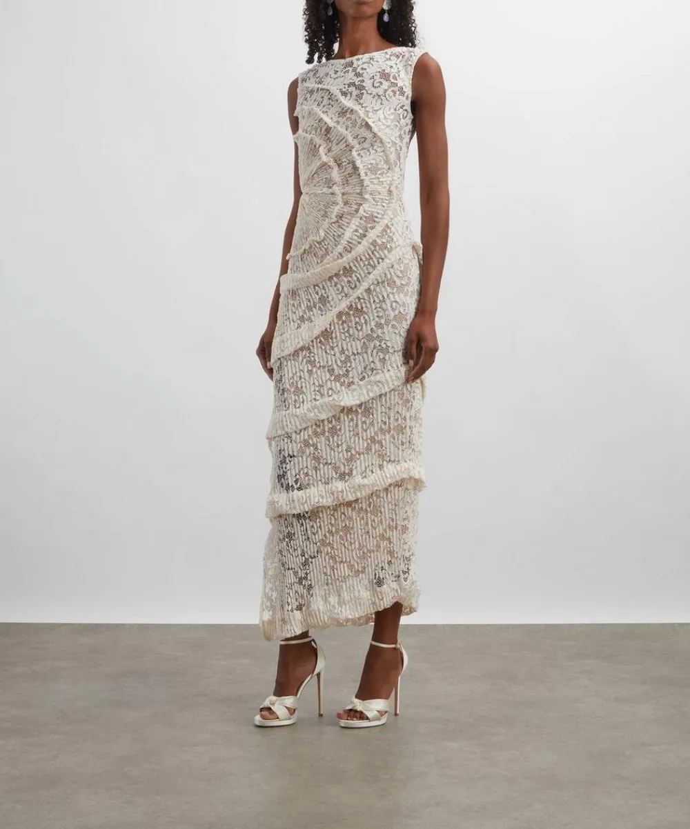 Georgia Hardinge Dresses^Ivory Spiral Floor-LengthDress