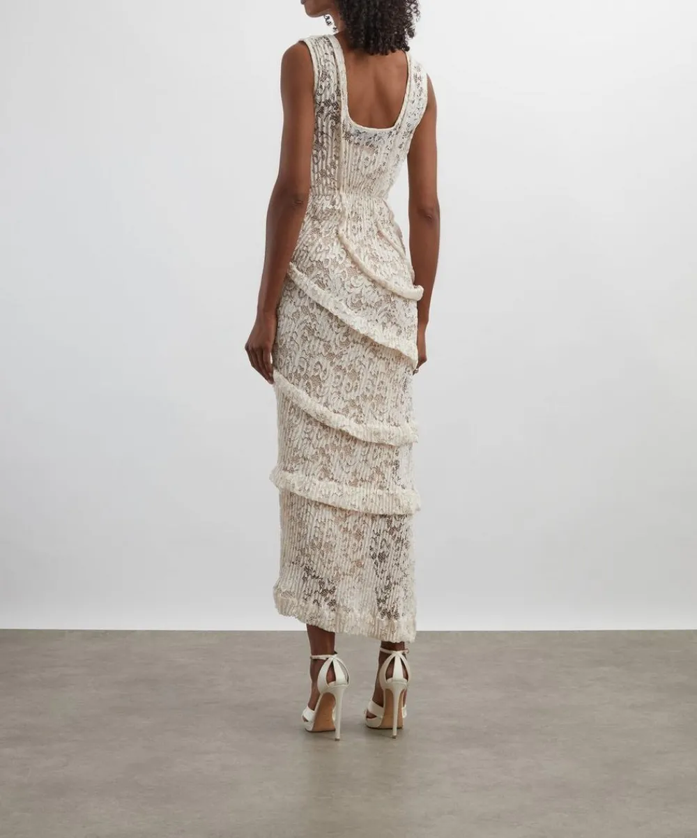 Georgia Hardinge Dresses^Ivory Spiral Floor-LengthDress