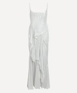 Georgia Hardinge Dresses^Ivory Torrent Pleated Floor-Length Dress