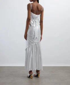Georgia Hardinge Dresses^Ivory Torrent Pleated Floor-Length Dress