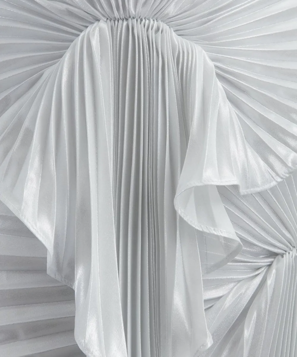 Georgia Hardinge Dresses^Ivory Torrent Pleated Floor-Length Dress