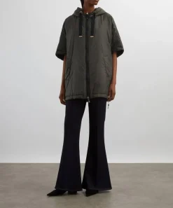 Max Mara Coats & Jackets^Kaki Greenci Padded Cape in Water-Repellent Canvas