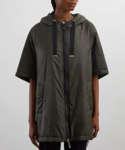 Max Mara Coats & Jackets^Kaki Greenci Padded Cape in Water-Repellent Canvas