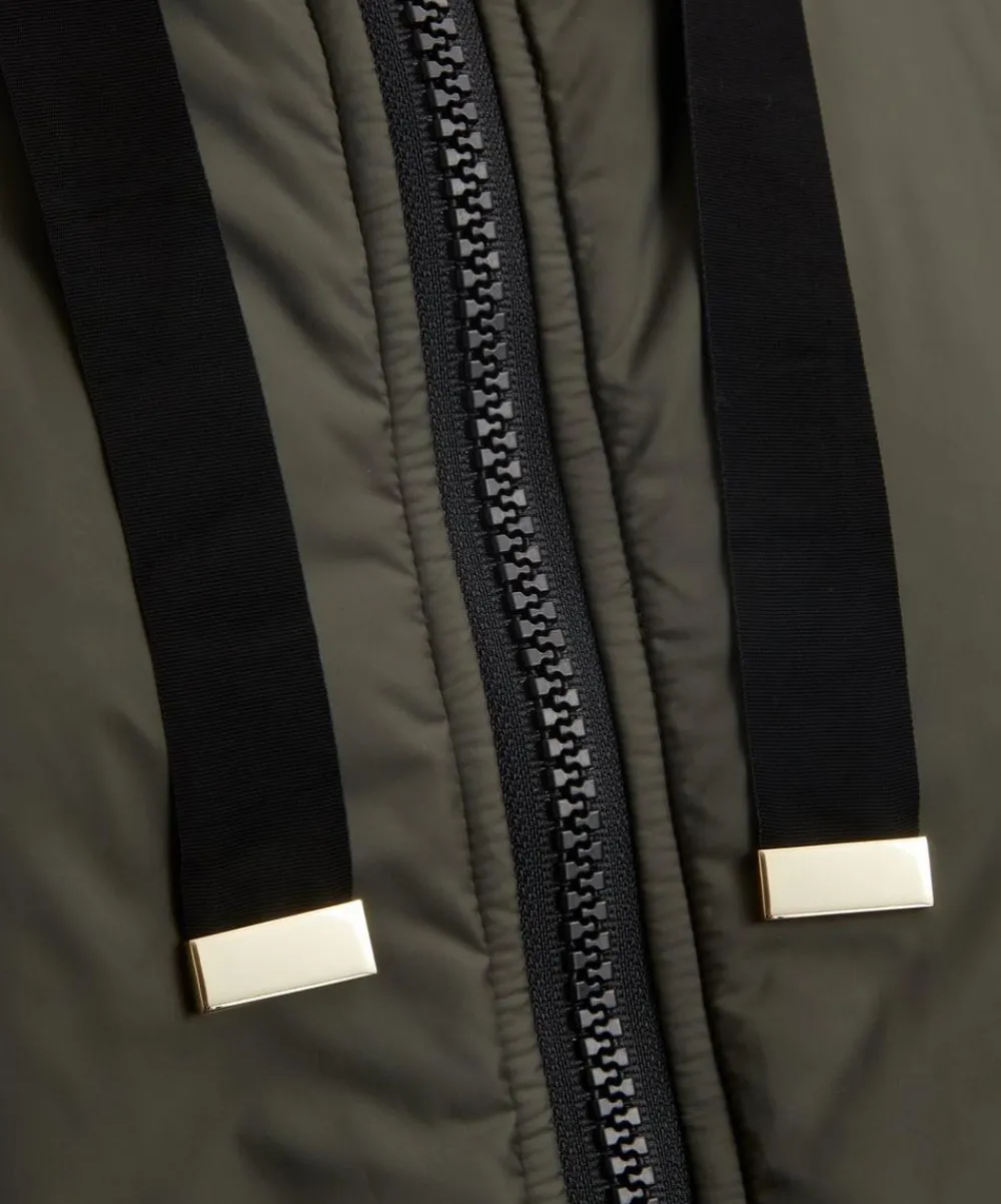 Max Mara Coats & Jackets^Kaki Greenci Padded Cape in Water-Repellent Canvas