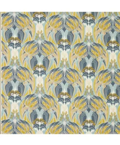 Liberty Interiors Furnishing Fabrics^Katherine Nouveau Emberton Linen in Lichen