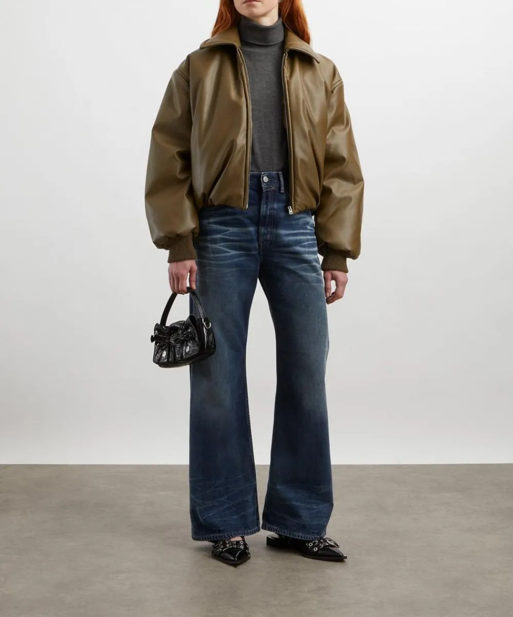 Acne Studios Coats & Jackets^Khaki Coated Bomber Jacket