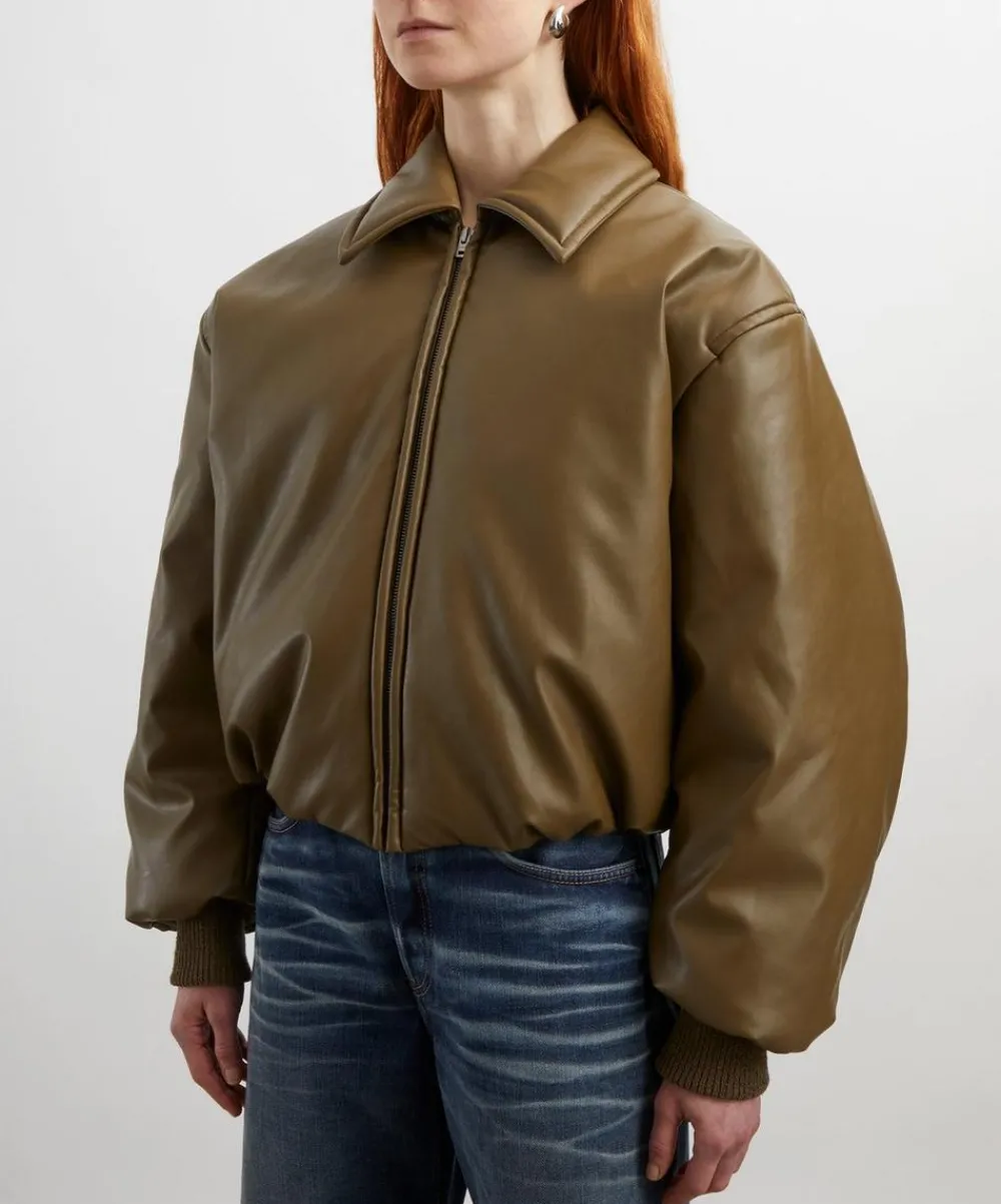 Acne Studios Coats & Jackets^Khaki Coated Bomber Jacket