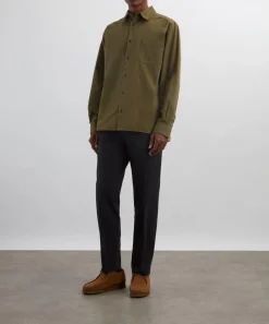 A.P.C. Shirts^Khaki Malo Cotton Shirt