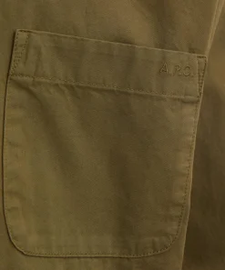 A.P.C. Shirts^Khaki Malo Cotton Shirt