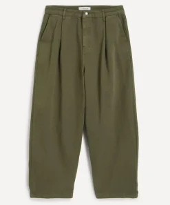 Le17septembre Trousers^Khaki One-Tuck Wide Denim Jeans