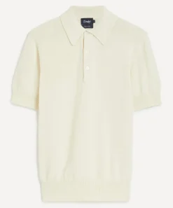 Drakes Knitwear & Sweats^Knitted Short-Sleeve Polo Shirt