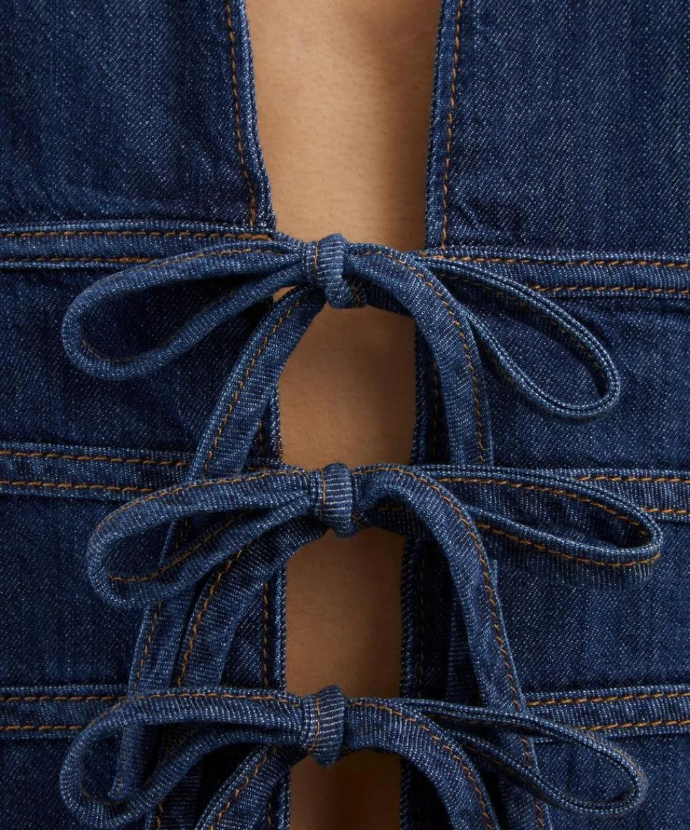 Reformation Tops^Kyleigh Denim Halter Top