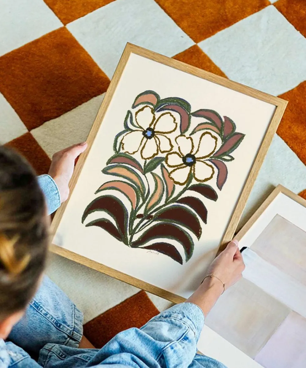 PSTR Studio Wall Art|Living Room^La Poire Mahogan Framed Print