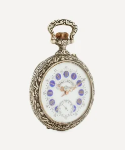 Designer Vintage Jewellery^Late Victorian Regulateur de Marine Silver Plate Clock