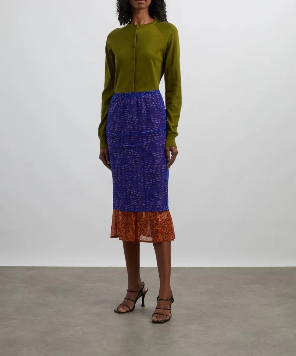 Dries Van Noten Skirts^Layered Mesh Midi Skirt
