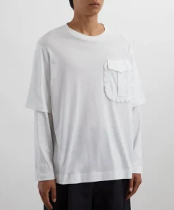 Simone Rocha Tops^Layered Ruffle Pocket Long-Sleeve T-Shirt